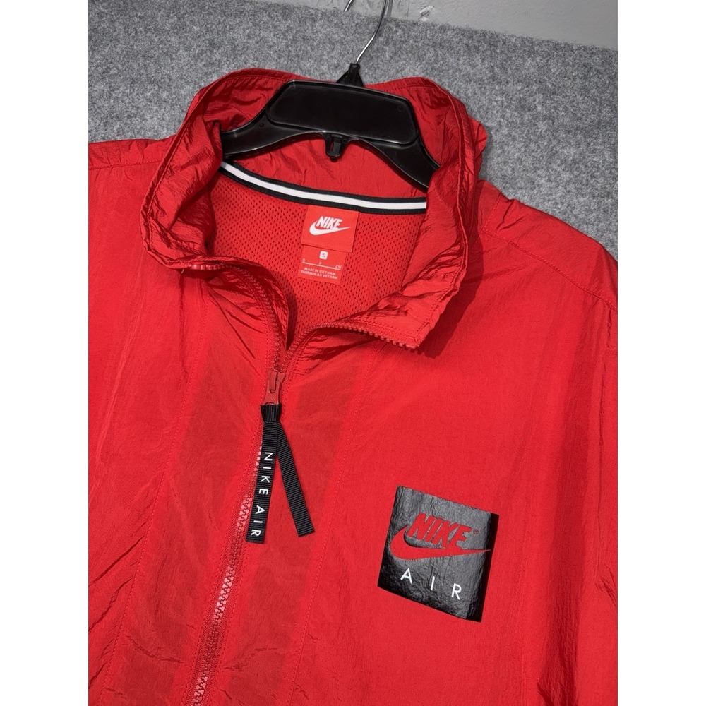 Nike Air Varsity Packable University Red Full Zip Jacket Mens Size S 886056-657